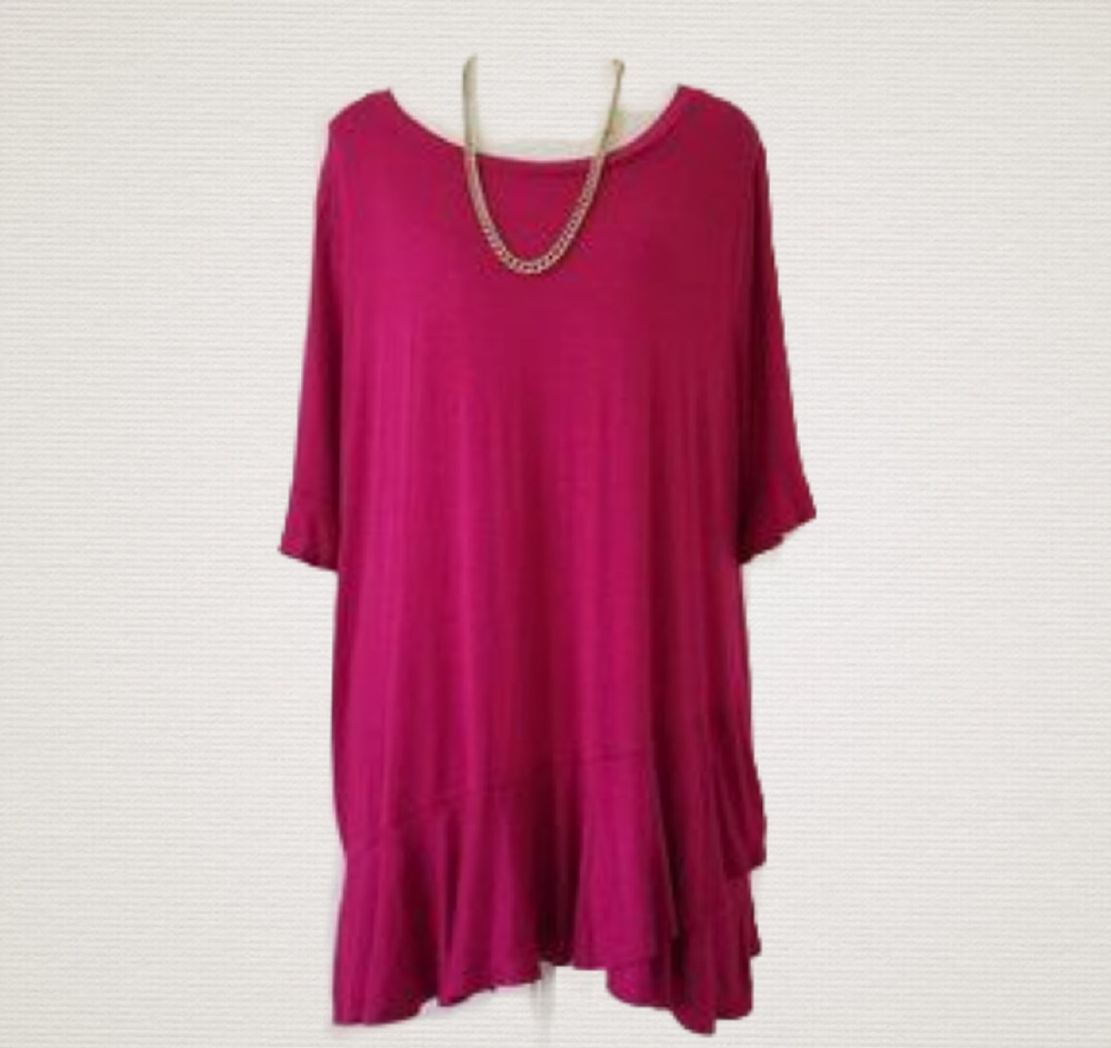 TERRA & SKY - color Burgundy Top Size 14